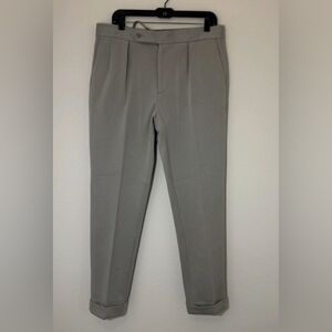 Polo Ralph Lauren Gray Dress Pants 32x34 Pleated Front Elastic Waist